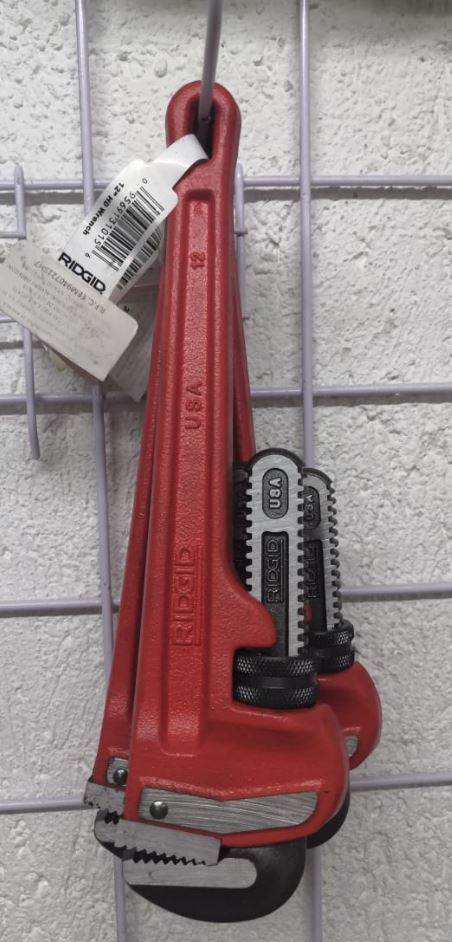 Llave recta servicio pesado para Tubos, 12”L – Pipe Wrench, 12” Long , HD - Image 2