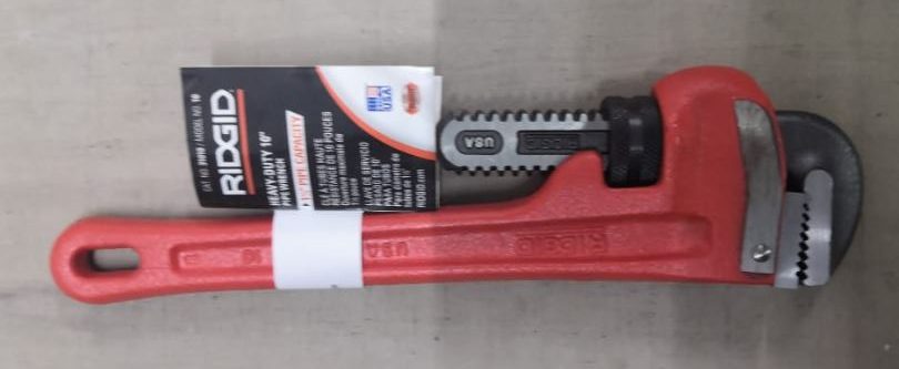 Llave recta servicio pesado para Tubos, 10”L – Pipe Wrench, 10” Long , HD - Image 2