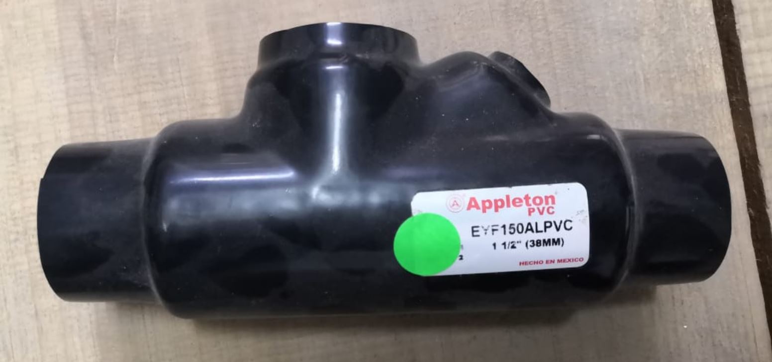 Accesorio, Sello Vertical y Horizontal EY, 1-1/2”, Aluminio, recubierto de PVC – Conduit Sealing Fitting, 1-1/2”, Aluminum PVC Coated - Image 2