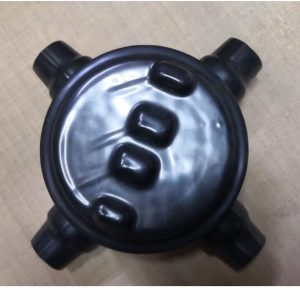 Caja de Salida de Tubos Conduit tipo GRX (4) 3/4”, Aluminio, Recubierta de PVC – Conduit Outlet Box, Type GRX, (4) 3/4" Hubs, Aluminum, PVC Coated